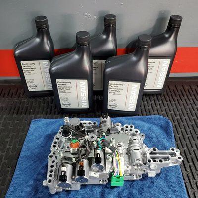 Nissan CVT Transmission Valve Body and Genuine Nissan Transmission Oil.