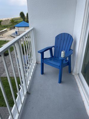 Balcony for watching ocean.