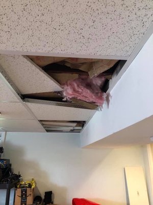 Ceiling tile and insulation