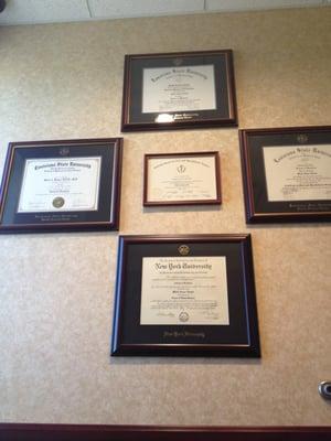 credentials and accolades