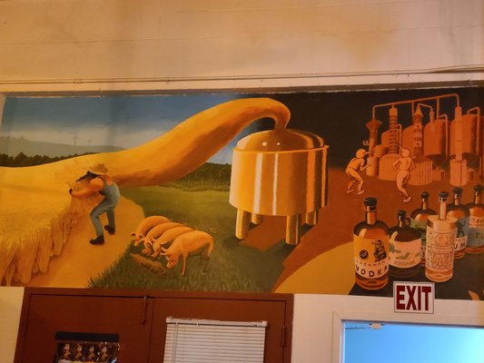 Mural above the door