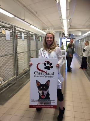 Ms. Michigan State supporting Cherryland Humane Society. Thank you Jessica Mason!