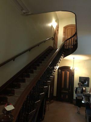 Grand staircase inside the front entrance.