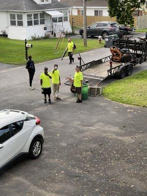 Them in my driveway yelling at me