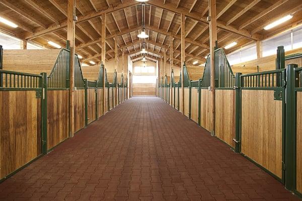 Custom horse stalls by Spane Buildings Inc.