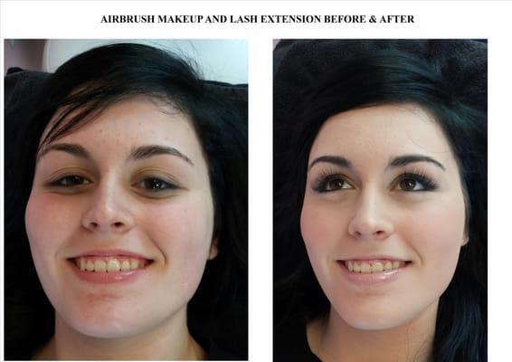 Airbrush makeup before & After