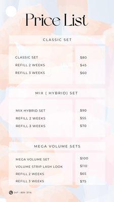 Price list