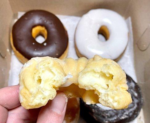 French cruller after a few bites