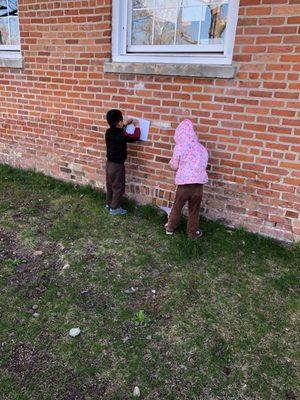 Vertical writing surfaces promote fine motor skills!