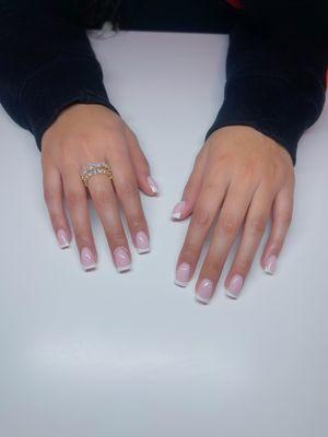 classy french acrylics