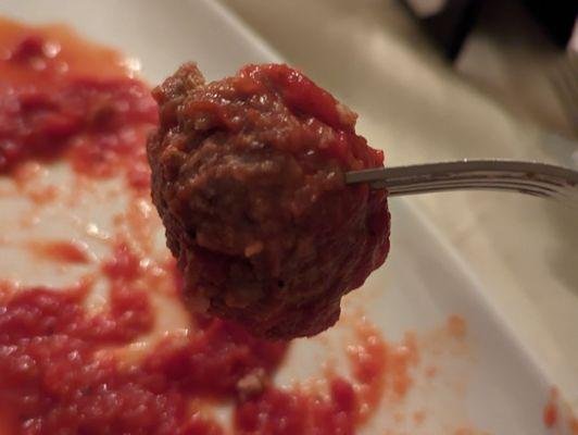 The 3 meatballs sides were moist and delicious.