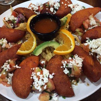 Shrimp empanadas at stop #3, La Riviera Marisqueria.