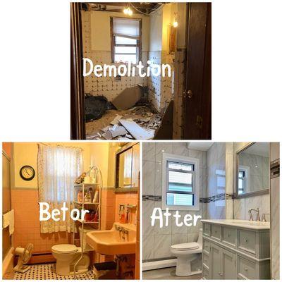 Bathroom Before & After Remodeling