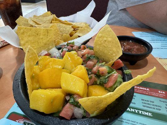 Holy Guacamole with mango--yum!