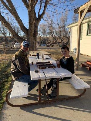 Backgammon by the river