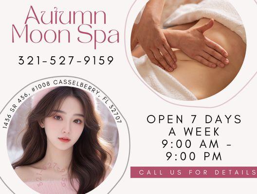 Here at Autumn Moon Spa, we are a proud Asian Spa located in Casselberry, FL!