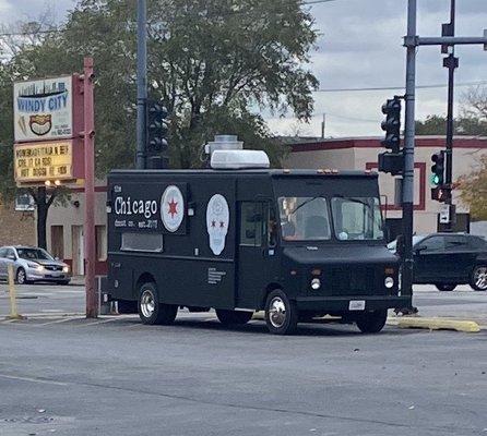 View of the truck from the front