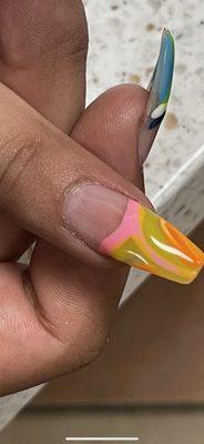 Hair in nail