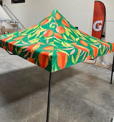 Full edge to edge canopy tent print