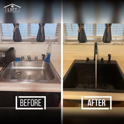 A new sink and faucet install can change the look of your entire kitchen!