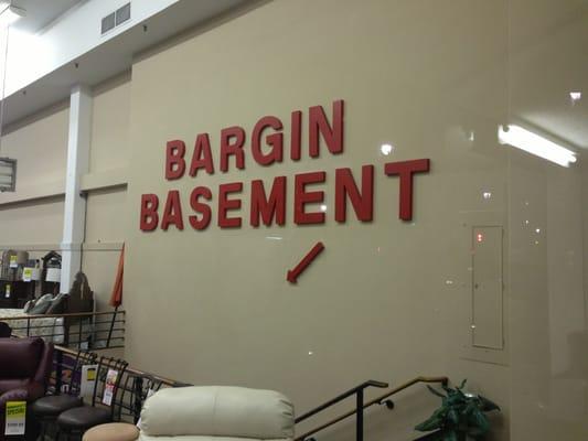 Barge In basement :-). Sign created prior to spell check?