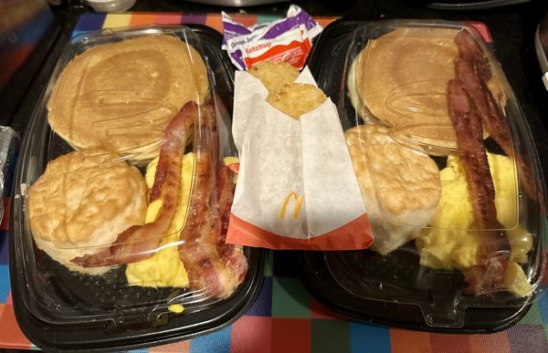 McDonald's Big Breakfast with Bacon & Hotcakes