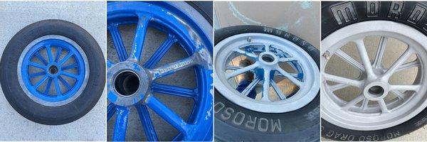 Removed paint from custom set of magnesium racing wheels