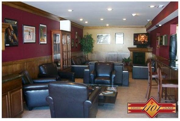 Lounge features multiple seating areas + free WiFi for business customers