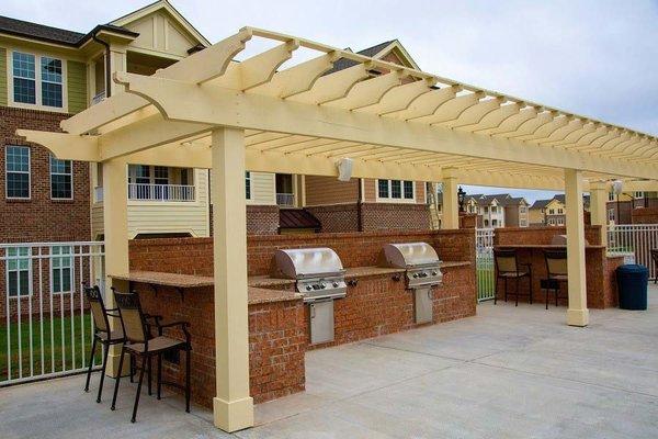 Outdoor grilling area