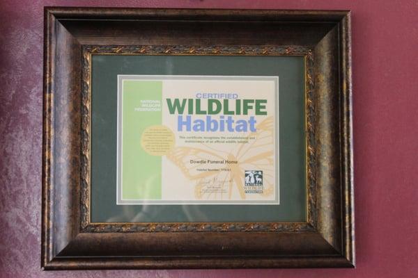 Certified Wildlife Habitat