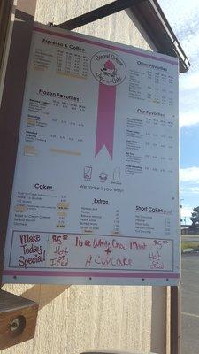 Menu and prices