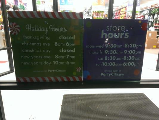 Store Hours