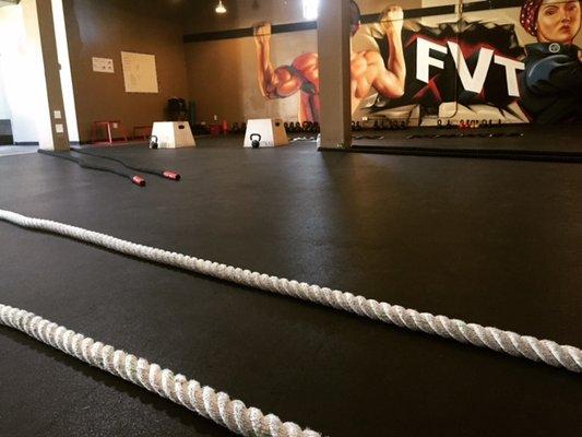 Breaking out the battle ropes in our new studio!