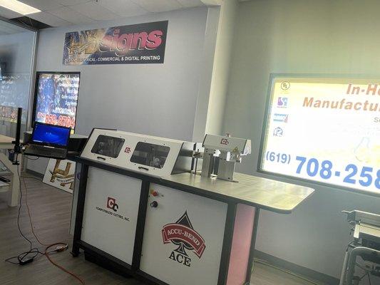 In house manufaturing

HD Signs 
17401 Beach Blvd Huntington Beach CA 92647
(714) 858-8704