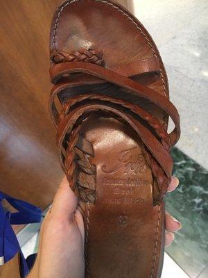 Shoes with water damage