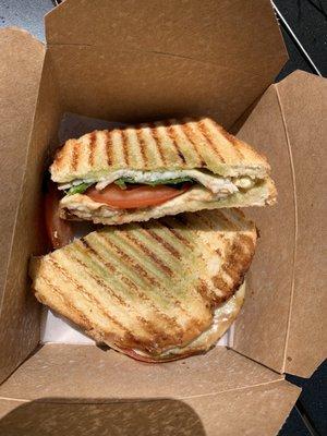 Caprese panini add turkey - delicious!