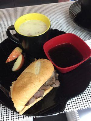 French Dip and Bacon Corn Chowder!