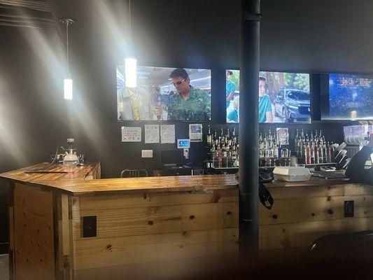 Bar area. TVs