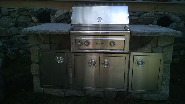 Modular Grill as real as it Gets  Installed in aDay!(QU1)BIU-MYCLL  stone is forever dhstone works.com