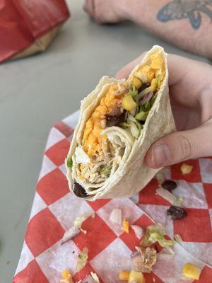 Specialty wrap with chicken