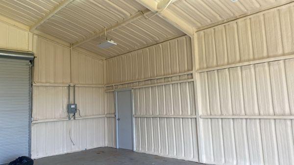 Closed cell spray foam  for commercial metal  building