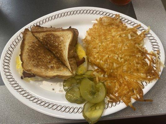 Bacon egg and cheese sandwich on regular bread