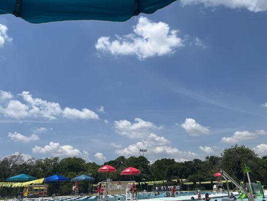 Umbrellas and lifeguards