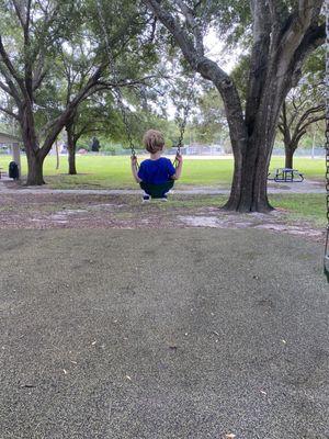 Swings and ball field