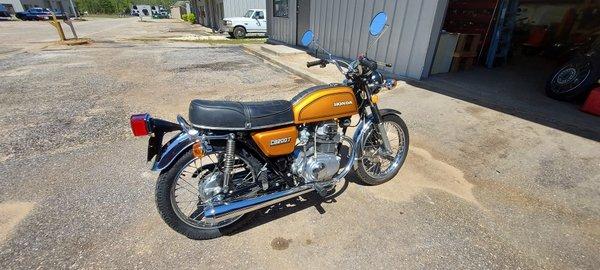 This a Honda CB200 we recently restored.