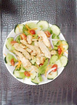 Try out our delicious house salad with chicken breast