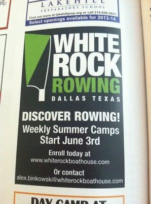 summer learn to row camps available