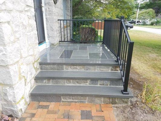 Bluestone and granite steps