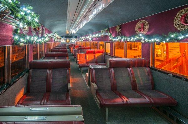 Inside the "Long Island" railcar.