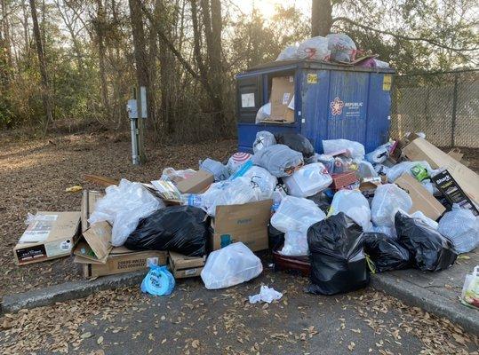 Unsanitary living conditions pulling dangerous wildlife to tear into disgusting trash